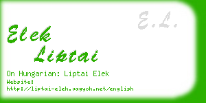 elek liptai business card